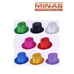 GORRO CON BRILLANTINA, 29 CM X 25 CM,VARIOS COLORES.