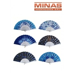 ABANICOS ESTAMPADOS X 24 CM, 3 DISE�OS.