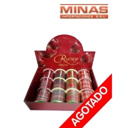 CINTA DE NAVIDAD 6.3CM X 2.7M,12 PCS 4 DISE�OS $80 CU