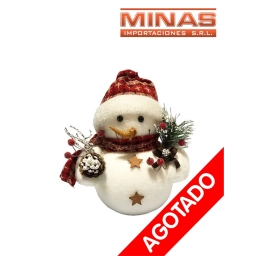 MU�ECO DE NIEVE PARA NAVIDAD 2 COLORES 27 CM