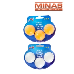 PELOTAS DE PING PONG X 3 UND.