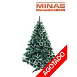 ARBOL PINO NEVADO X 90 CM, 90 RAMAS, CON BASE DE PLASTICO.