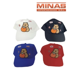 GORRO INFANTIL DE 1 A 4 A�OS, CON PLIQUE, CAPIBARA.