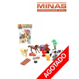 ANIMALES DE GRANJA + ACC. X 14 PCS.
