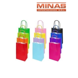 BOLSA CRAFT 16 CM X 22 CM X 12 UND,VARIOS COLORES, $15 CU.