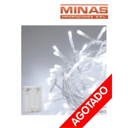 LUCES DE NAV. FIJAS BLANCAS DE 50 LED X 5 M, A PILA.