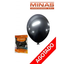 GLOBOS CROMADOS X 50 UND,NEGRO.