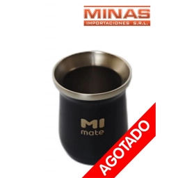 MATE DE ACERO INOXIDABLE EXCELENTE CALIDAD NEGRO X 160 ML.
