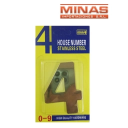 NUMERO 4 PARA PUERTA COLOR DORADO