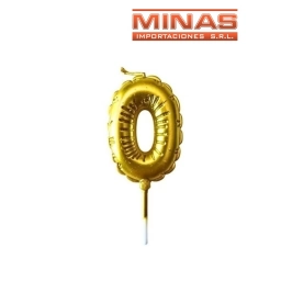 VELA NUMERO 0 DORADO