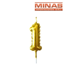 VELA NUMERO 1 DORADO