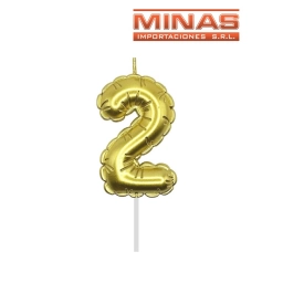 VELA NUMERO 2 DORADO