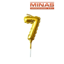 VELA NUMERO 7 DORADO