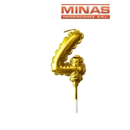 VELA NUMERO 4 DORADO