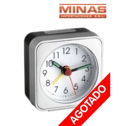 DESPERTADOR CLASICO CON LUZ Y ALARMA PROGRESIVA.