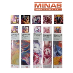 PINTURA CON DIAMANTE 5 D, LAMINA DE 30 CM X 30 CM, VARIOS DISE�OS.