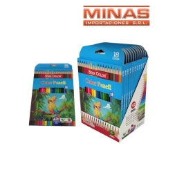 LAPICES DE 18 COLORES LARGOS X 12 CAJAS, $ 95 CU.