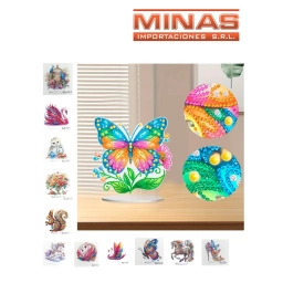 PINTURA CON DIAMANTE 5 D, ADORNO, 12 DISE�OS.