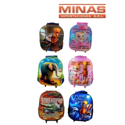 MOCHILA CARRITO DE 1 CIERRE, 33 CM X 30 CM, BRAINROT, 6 DISE�OS.