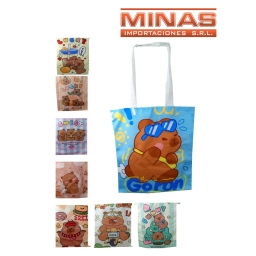 BOLSA TOTE DE LONA,34 CM X 39 CM,CAPIBARA, 8 DISE�OS.