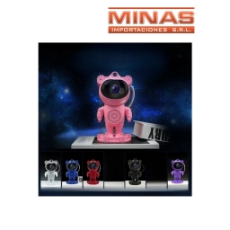 PROYECTOR DE ESTRELLAS ASTRONAUTA 6 COLORES 24 CM BLUETOOTH