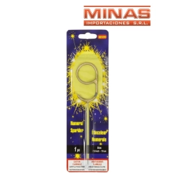 VELA BENGALA X 19 CM, EN FORMA DE N� 9.