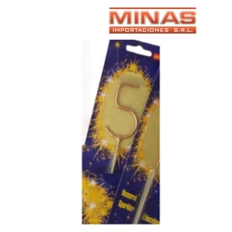 VELA BENGALA X 19 CM, EN FORMA DE N� 5.