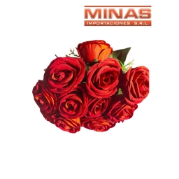 RAMO DE 12 ROSAS ROJAS X  35 CM.