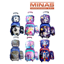 MOCHILA CARRITO + LUNCH. TERM.+ CARTUCH.7 DISE�OS.