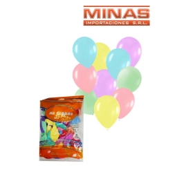 GLOBOS PASTEL  X 50 UND,SURTIDOS.