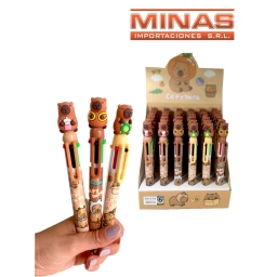 LAPICERA DE 6 COLORES X 36 UND,CAPIBARAS, $ 30 CU, 3 DISE�OS.
