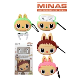 AURICULARES INALAMBRICOS CON ESTUCHE DE MONSTRUITO, 3 DISE�OS.