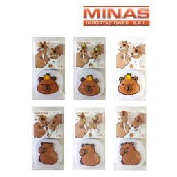 AURICULARES CON ESTUCHE, CAPIBARA, 5 DISE�OS.