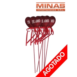 CORAZON TE AMO  6 PCS.