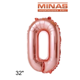 GLOBO N� 0, DE 32 EN BOLSA,ROSA GOLD.