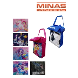 MOCHILA O BOLSO CON BOLSILLO DE NI�O, 6 DISE�OS.