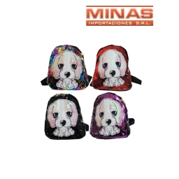 MOCHILA PERRO CUATRO COLORES 34X28CM