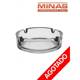 CENICERO DE VIDRIO X 10.5 CM, REDONDO, EN CAJA.