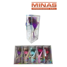 RAMO DE ROSA DE 22 CM, EN MICA X 5 UND, $ 139,9 C/U.