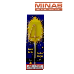 VELA BENGALA X 19 CM, EN FORMA DE N� 4.