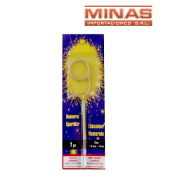 VELA BENGALA X 19 CM, EN FORMA DE N� 9.