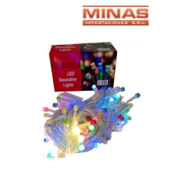 LUCES DE 100 LAMPARAS MULTICOLOR X 9 MT. 220V.