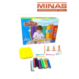 SET DE 8 MASAS DOUGH ( REUTILIZABLE) + KIT DE PELUQUERIA.