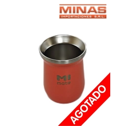 MATE DE ACERO INOXIDABLE EXCELENTE CALIDAD CORAL X 160 ML.