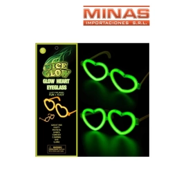 LENTES FLUOR, CORAZONES, COLORES.