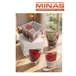 TAZA CON CUCHARA FELIZ D�A