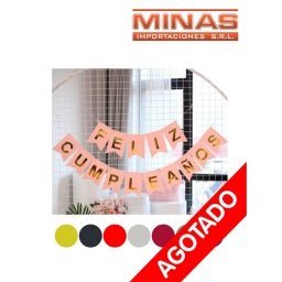 CARTEL FELIZ CUMPLEA�OS VARIOS COLORES