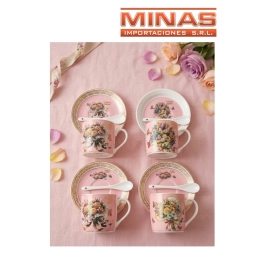 TAZA + PLATO + CUCH.,FELIZ DIA MAMA.