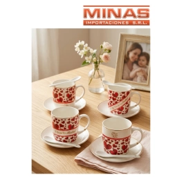 TAZA + PLATO + CUCHARA, FELIZ DIA MAMA, 4 MODELOS.