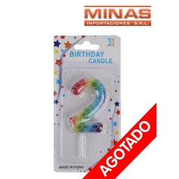 VELA NUMERO 2 MULTICOLOR.